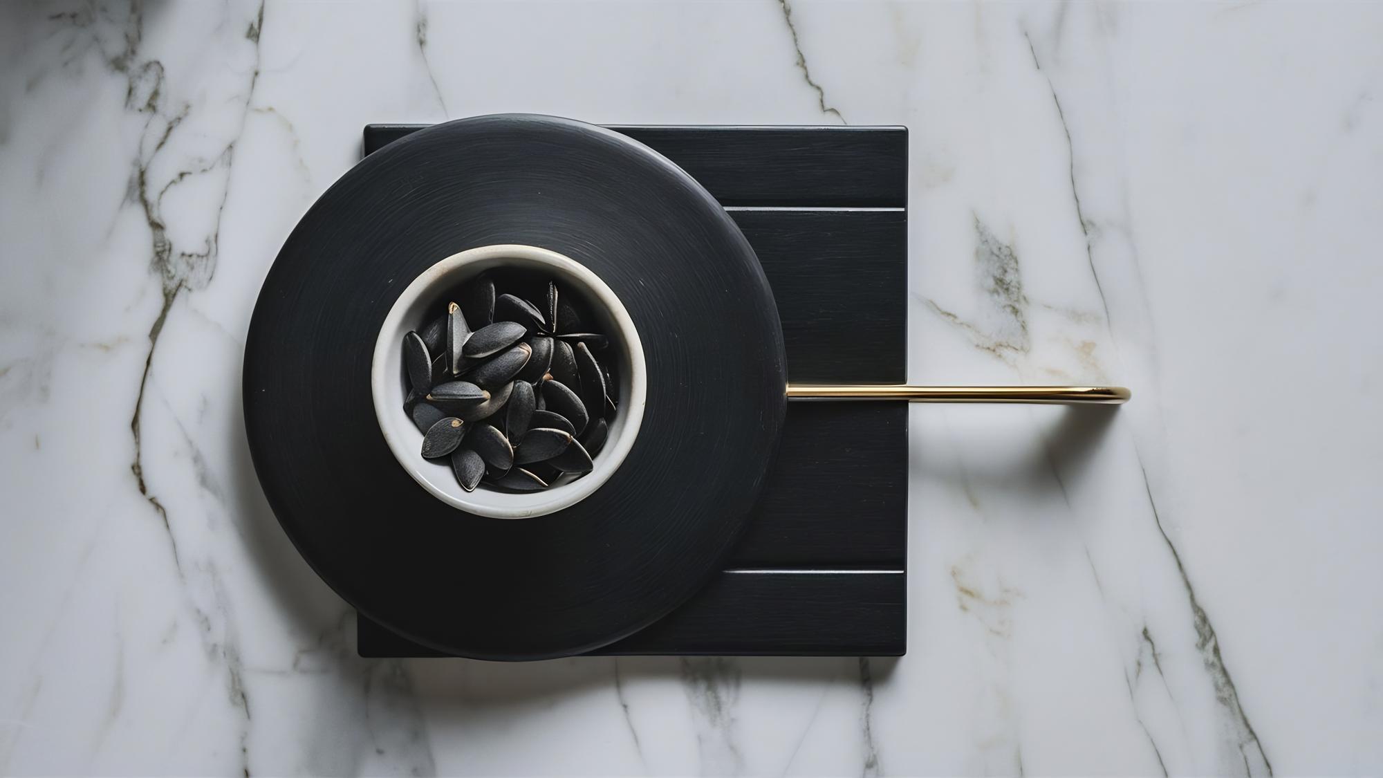Asymmetric plating on dark slate
